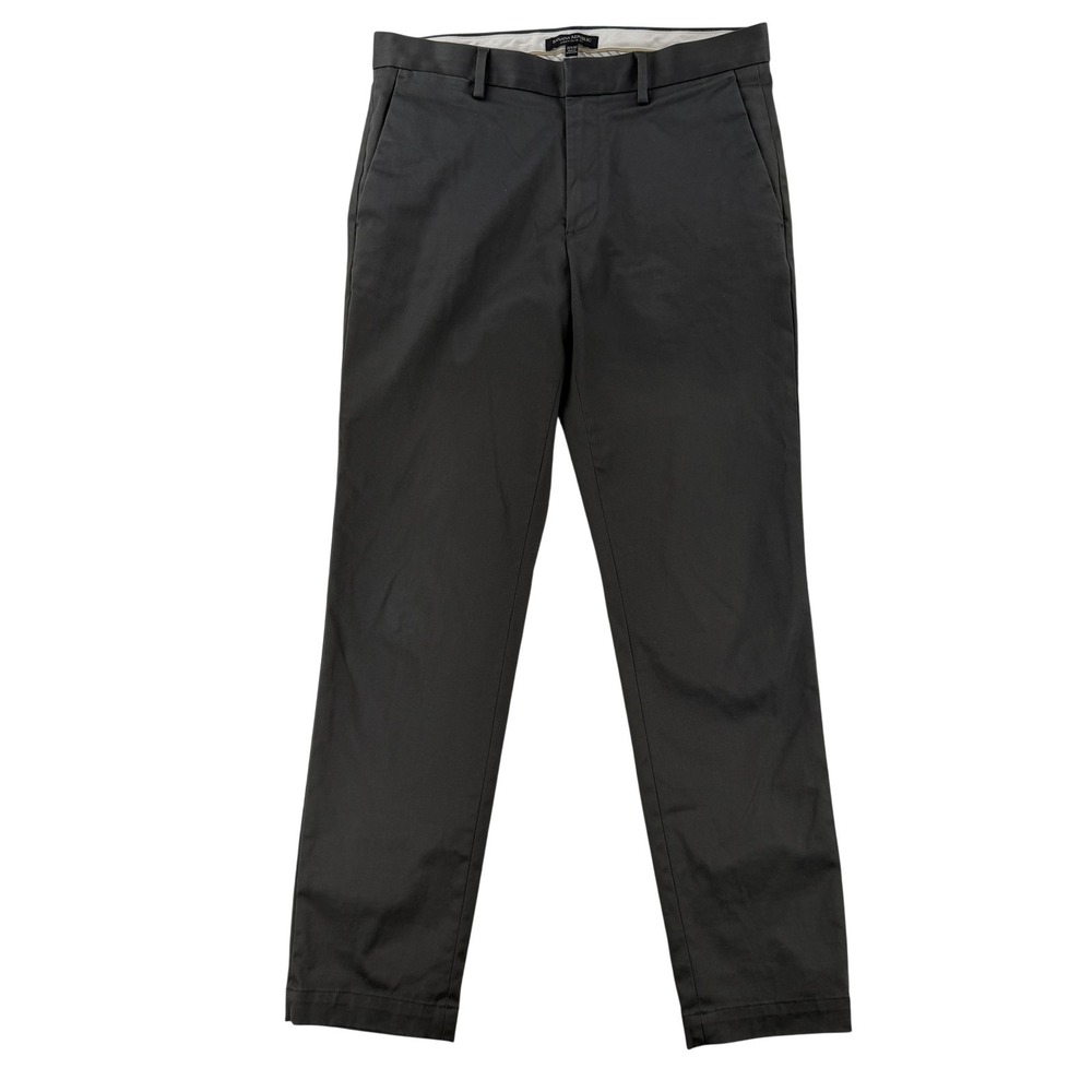 Banana Republic Aiden Chino Pants Mens 32x32 Gray Slim Fit Stretch Office Casual